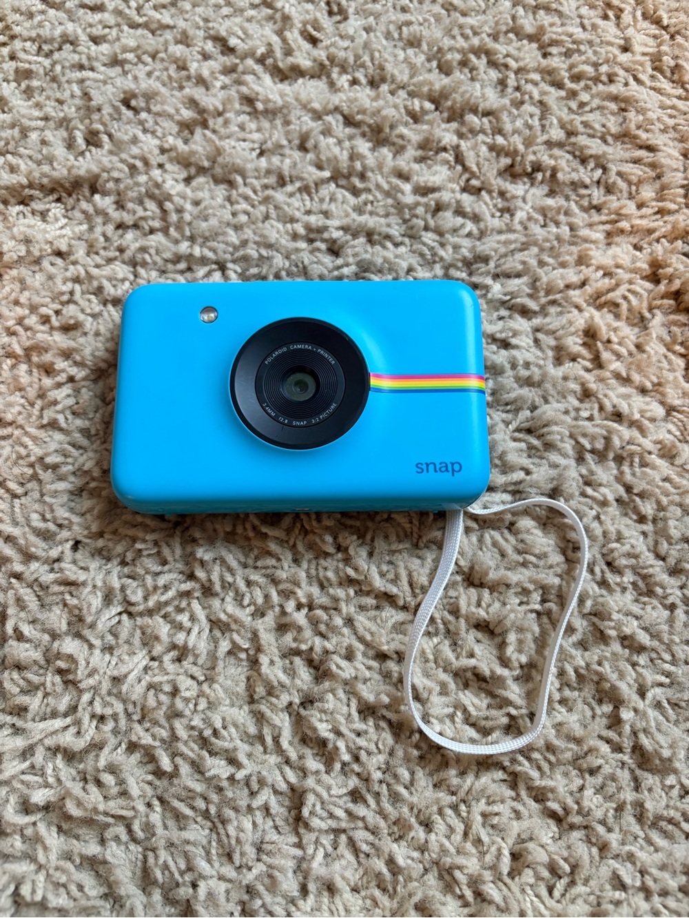 Polaroid Snap Instant Camera - Turquoise with Rainbow Stripe